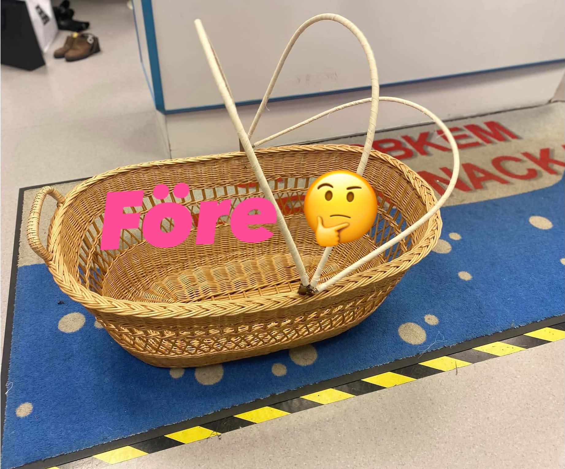 Tom korgvagga utan klädsel före